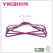 2015 Set of 10 plastic hangers for shirt pants dress flocking